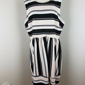 Sandra Darren Sleeveless Striped Dress